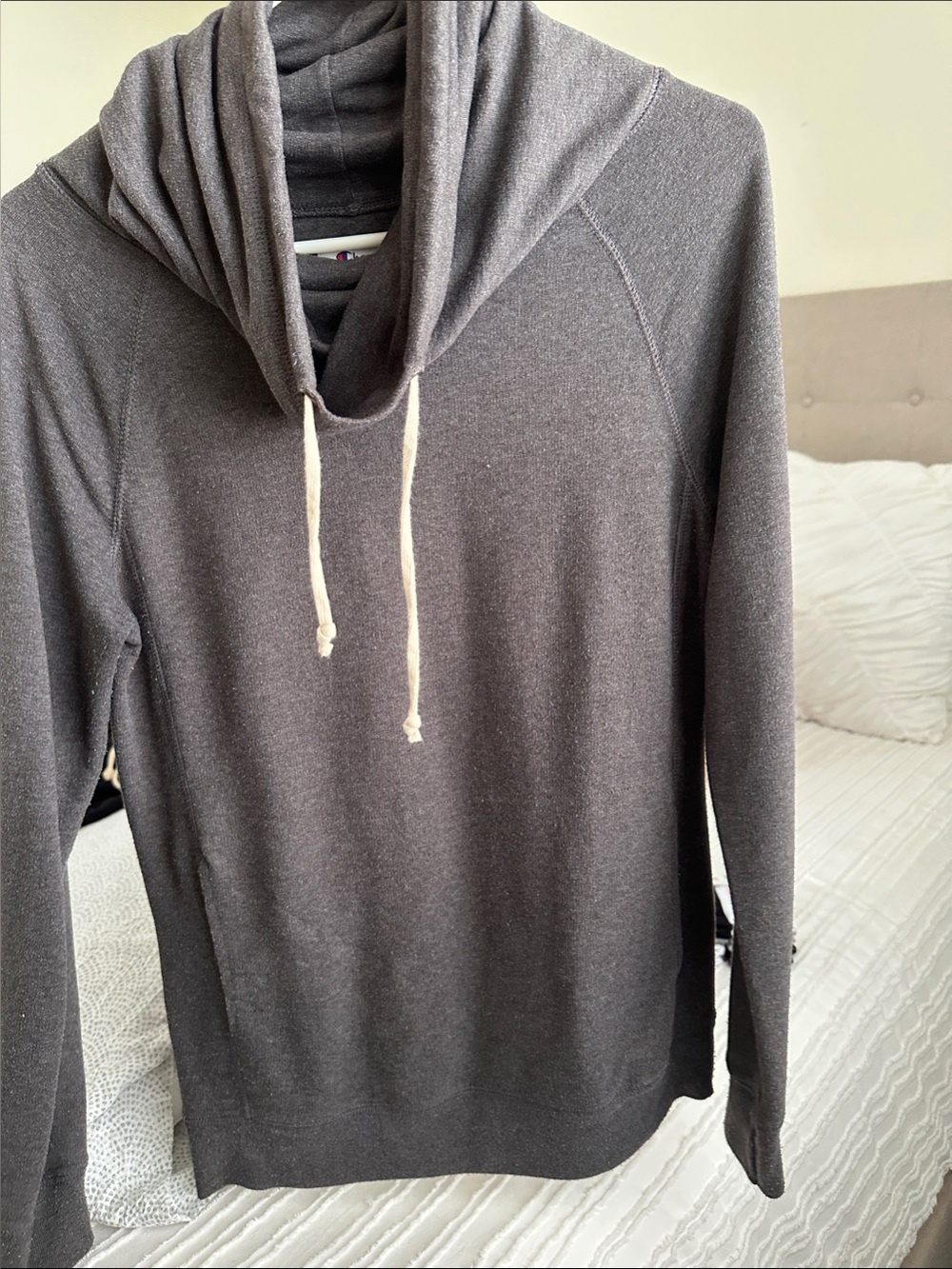 Unisex Charcoal Cowl Neck Champion Pullover Sweater